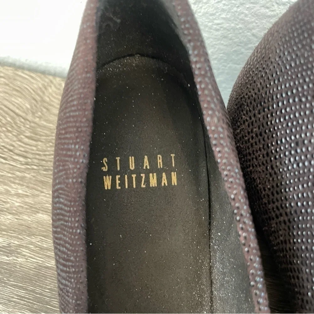 Stuart Weitzman Brown Sojourn Goosebump Wedge Pumps, Size 6.5N - Picture 6 of 9